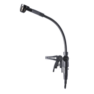 C519 M - Black - Professional miniature clip-on condenser microphone with mini XLR to standard XLR cable - Hero