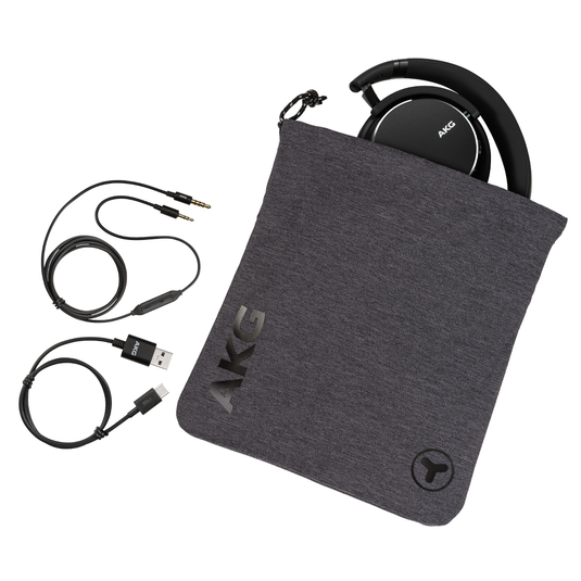 AKG Y600NC WIRELESS - Black - Wireless over-ear NC headphones - Detailshot 2 image number null