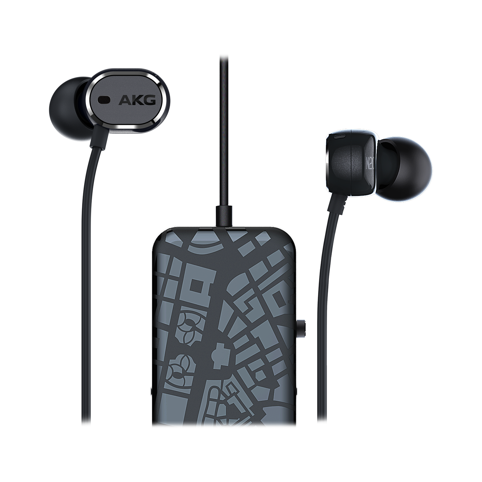 N20 NC - Black - In-ear headphones with active noise cancelling - Hero