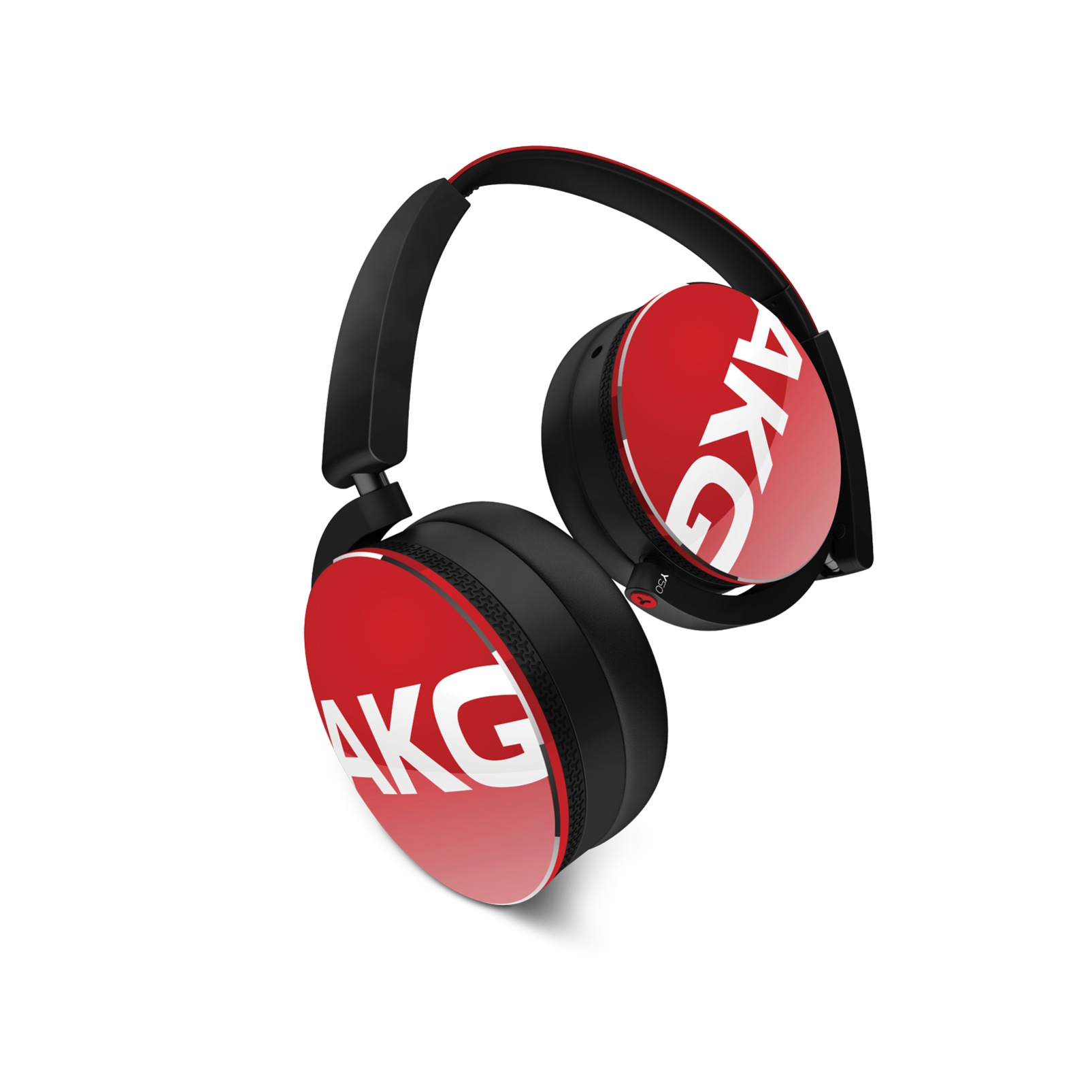 Y50 - Red - On-ear headphones with AKG-quality sound, smart styling, snug fit and detachable cable with in-line remote/mic - Hero