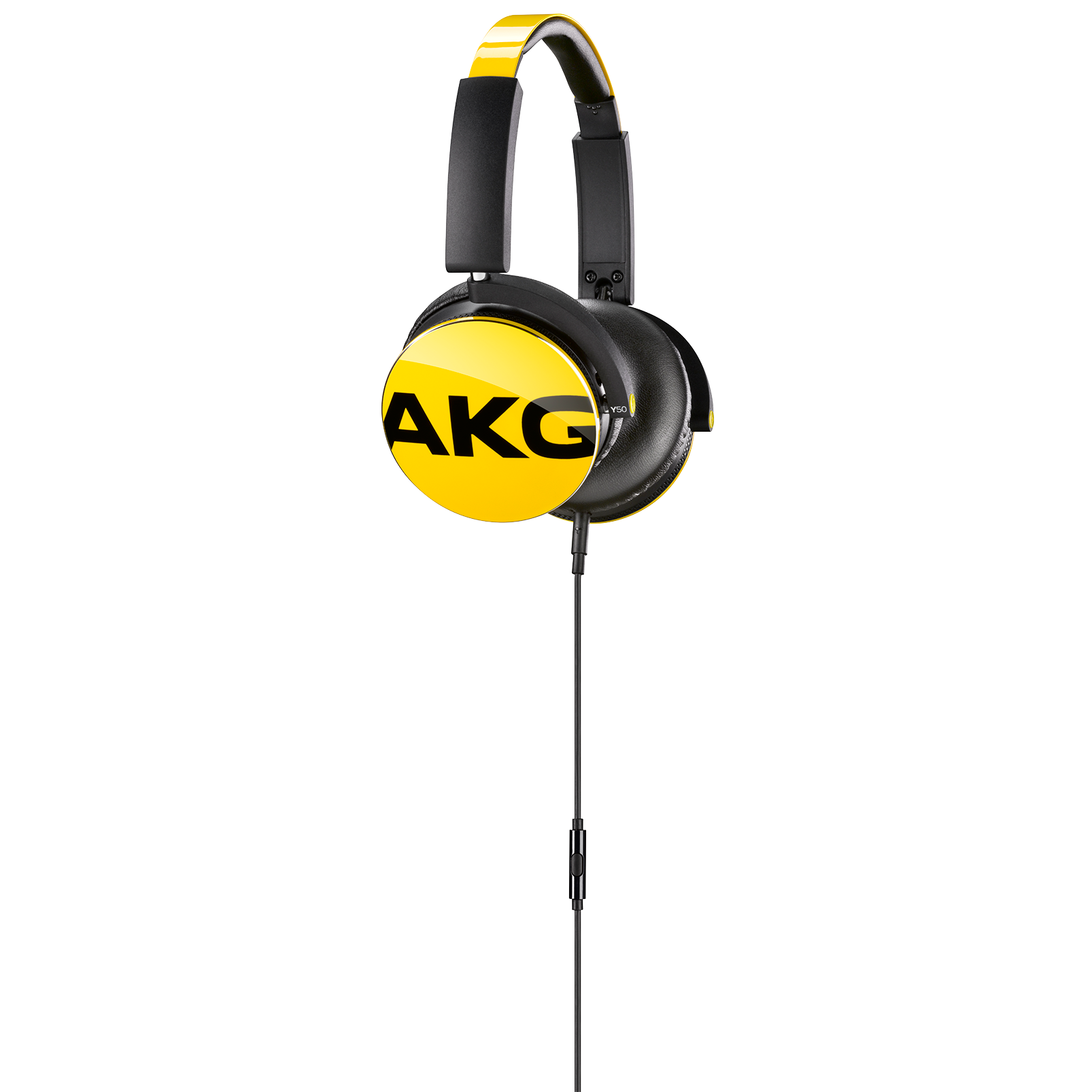 Y50 - Yellow - On-ear headphones with AKG-quality sound, smart styling, snug fit and detachable cable with in-line remote/mic - Detailshot 1