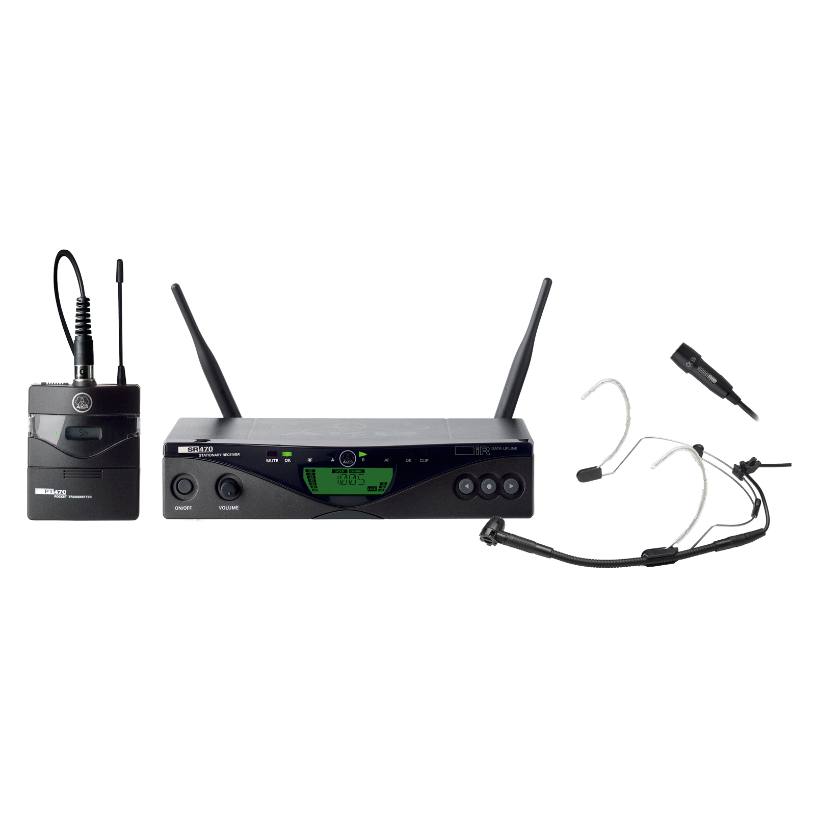 WMS470 Presenter Set Band-8 50mW EU/US/UK (B-Stock) - Black - Professional wireless microphone system - Hero