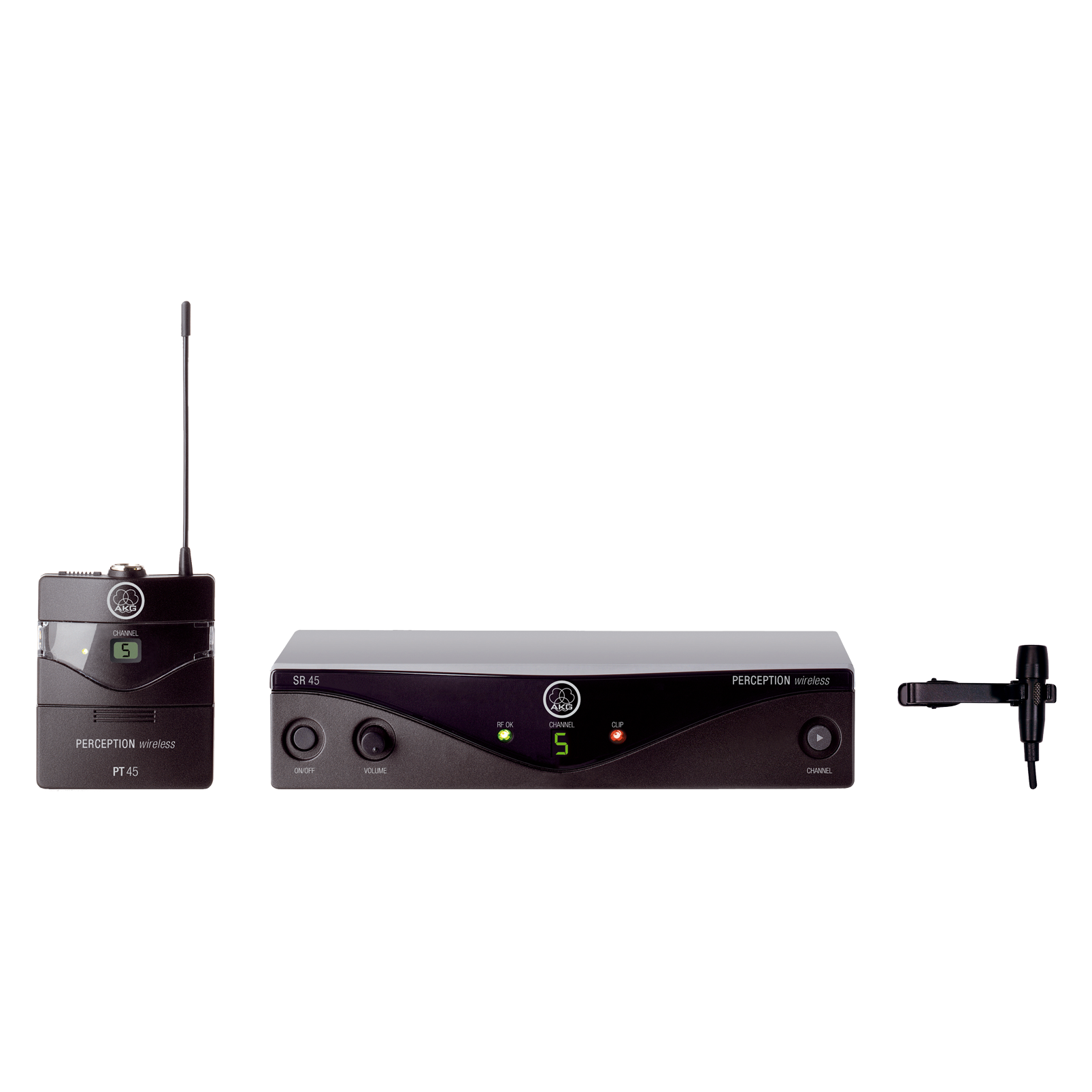 Perception Wireless 45 Presenter Set Band-B1 - Black - High-performance wireless microphone system - Hero