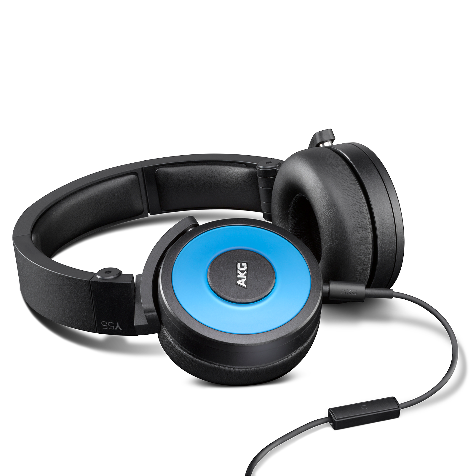 Y55 - Blue - High-performance DJ headphones with in-line microphone and remote - Detailshot 1