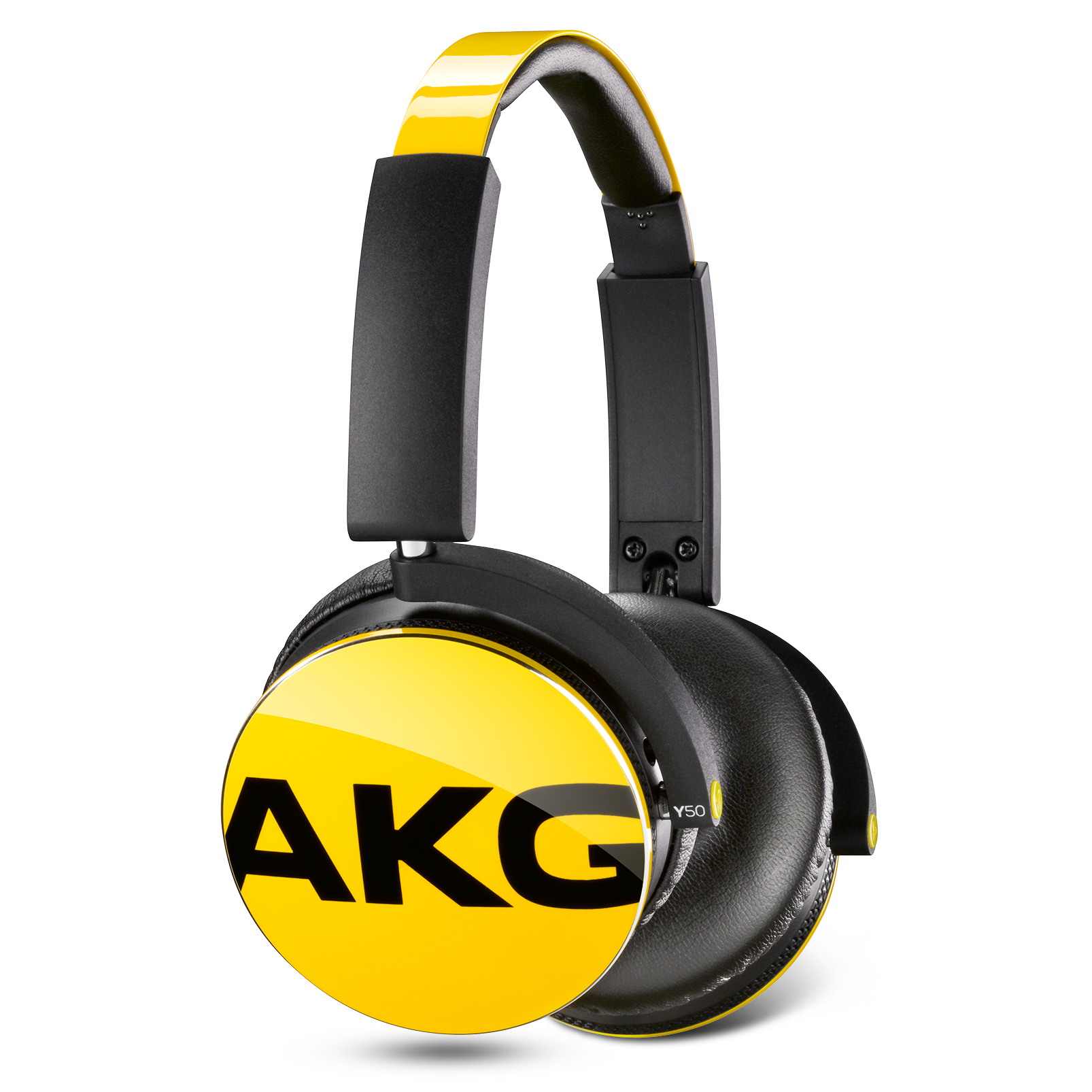 Y50 - Yellow - On-ear headphones with AKG-quality sound, smart styling, snug fit and detachable cable with in-line remote/mic - Detailshot 3