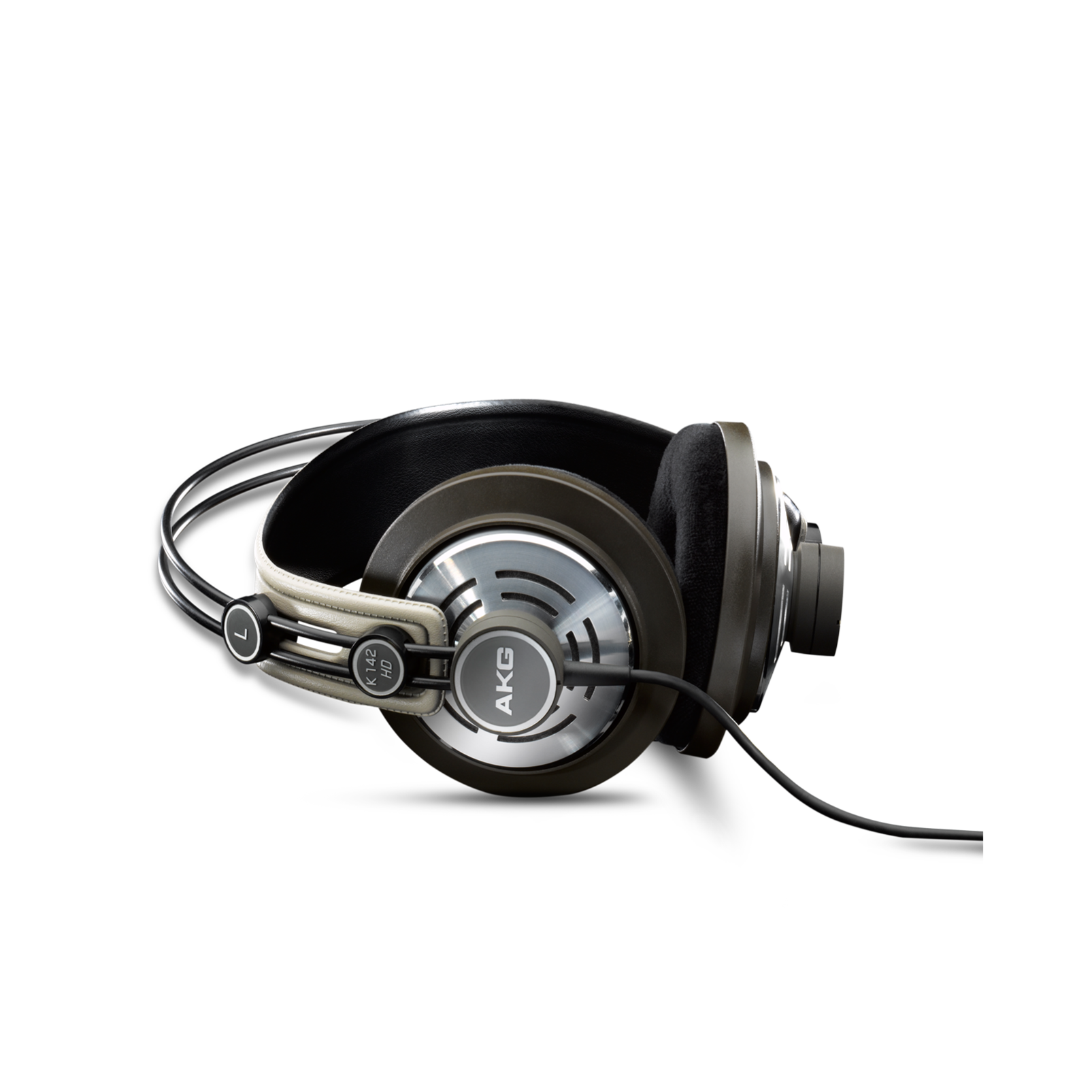 K142HD (discontinued) - Black - Over-ear, semi-open studio headphones with adjustable headband - Hero