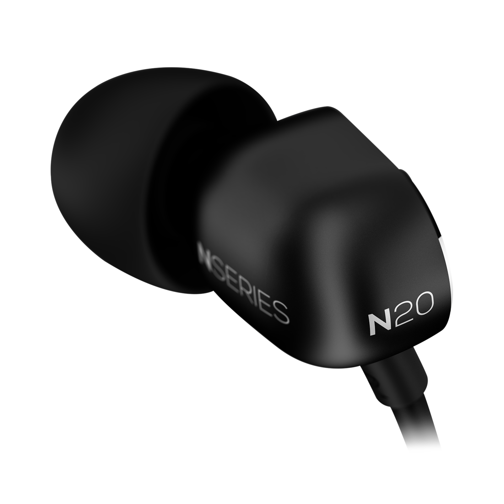 N20U - Black - Reference class in-ear headphones with universal 3 button remote. - Detailshot 5